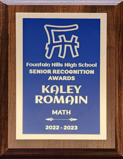 Fountain Hills HS Math Award