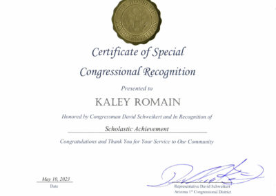 Congressional Scholastic Achievement Award